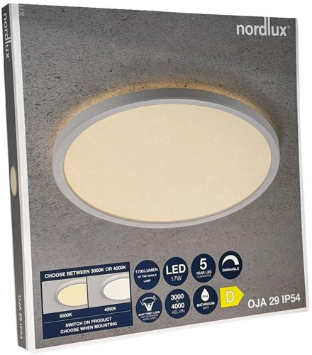 Nordlux plafonnier LED oja 29 blanc 17w 3000k 4000k 29cm - 4802324