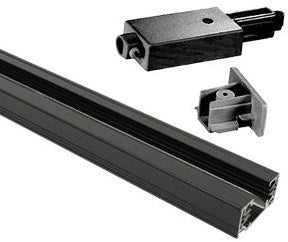 Rail de liaison Nordlux monophasé 1,8 mètres noir avec pièce de raccordement - 5049129