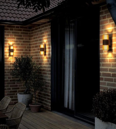 Nordlux applique aludra ronde double 2x e27 marron ip54 - 4800945