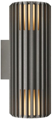 Nordlux applique aludra ronde double 2x e27 argent anthracite ip54 - 4800944