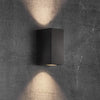 Nordlux applique canto maxi2 carrée 2x gu10 noir ip44 - 4800950