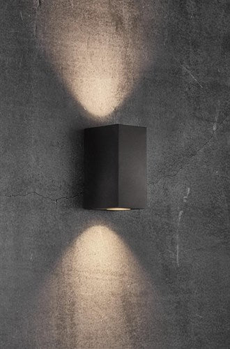 Nordlux applique canto maxi2 carrée 2x gu10 noir ip44 - 4800950
