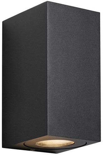 Nordlux applique canto maxi2 carrée 2x gu10 noir ip44 - 4800950