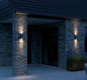Nordlux applique nico ronde 2x gu10 noir ip54 - 4800920