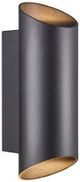Nordlux applique nico ronde 2x gu10 noir ip54 - 4800920