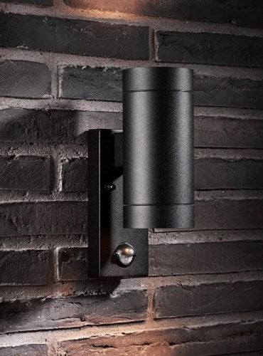 Nordlux applique étain maxi double avec capteur 2x gu10 noir ip54 - 4800929