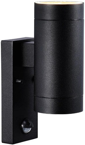 Nordlux applique étain maxi double avec capteur 2x gu10 noir ip54 - 4800929