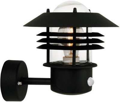 Applique Nordlux vejers avec capteur e27 noir ip44 - 4800925