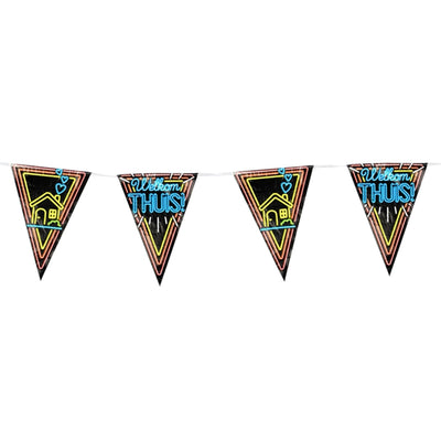 Drapeau de fête néon Paperdreams, bienvenue à la maison