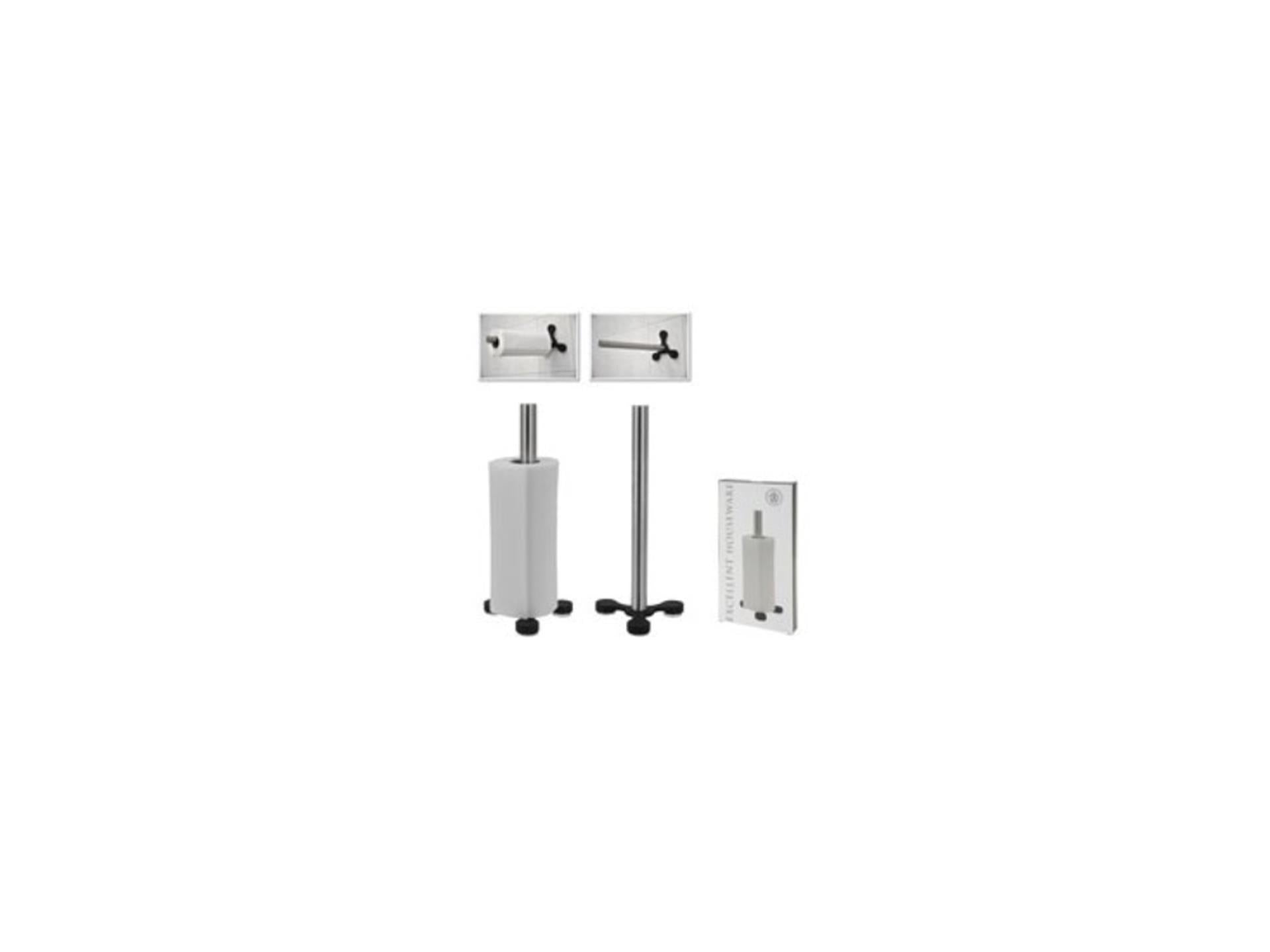 Excellent porte-rouleau de cuisine avec ventouse en acier inoxydable