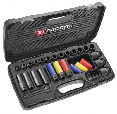 Jeu de douilles à chocs Facom 1 2 10-32 mm