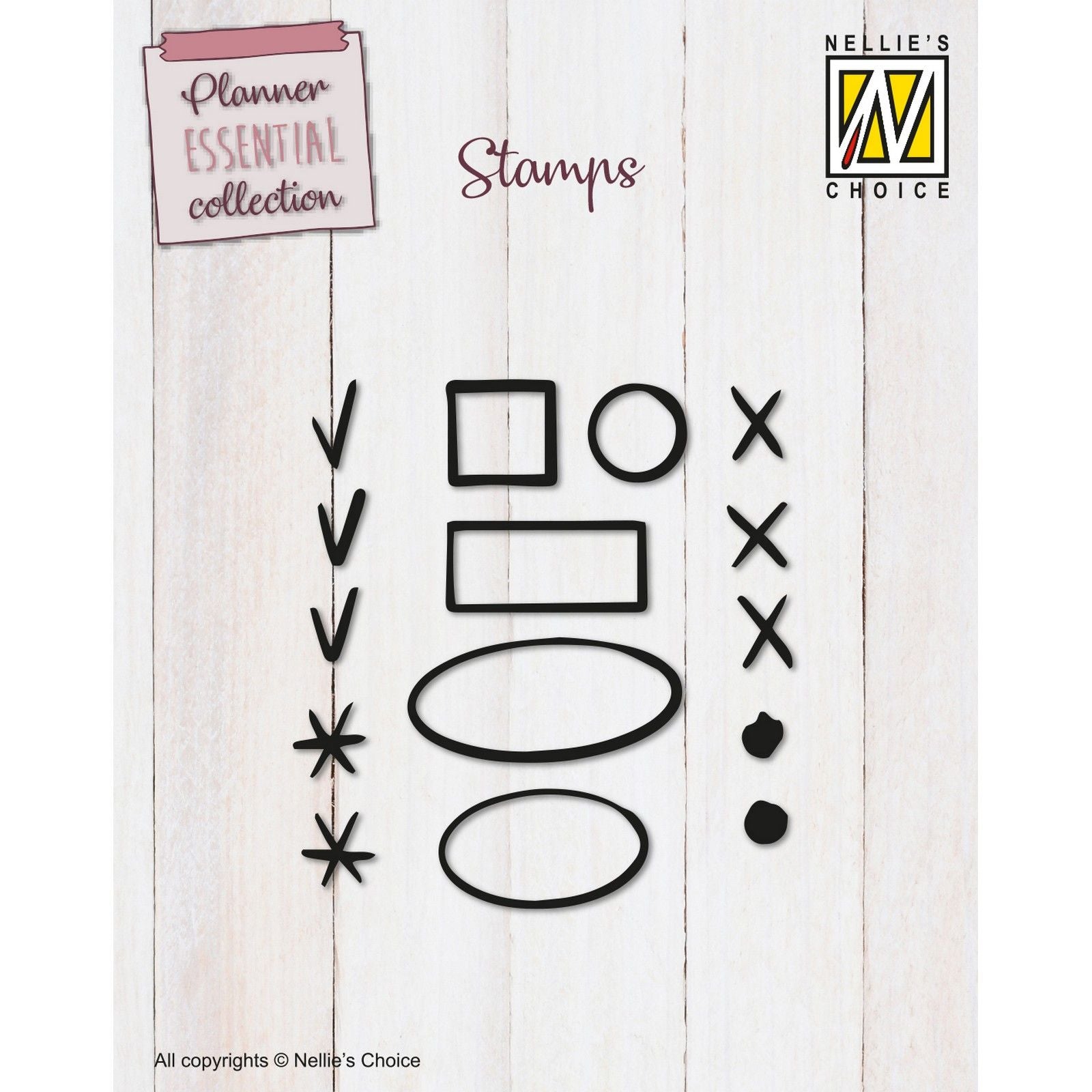 Le choix de Nellie • Tampons clairs aux points de contrôle 2 15pcs.