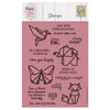 Le choix de Nellie • tampons transparents texte origami et animaux 14pcs.