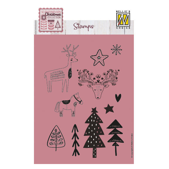 Le choix de Nellie • tampons transparents paysage scandinave 11pcs.