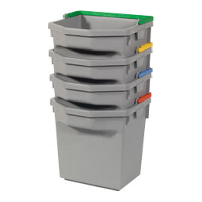 Seau Numatic gris anse jaune (5 litres)