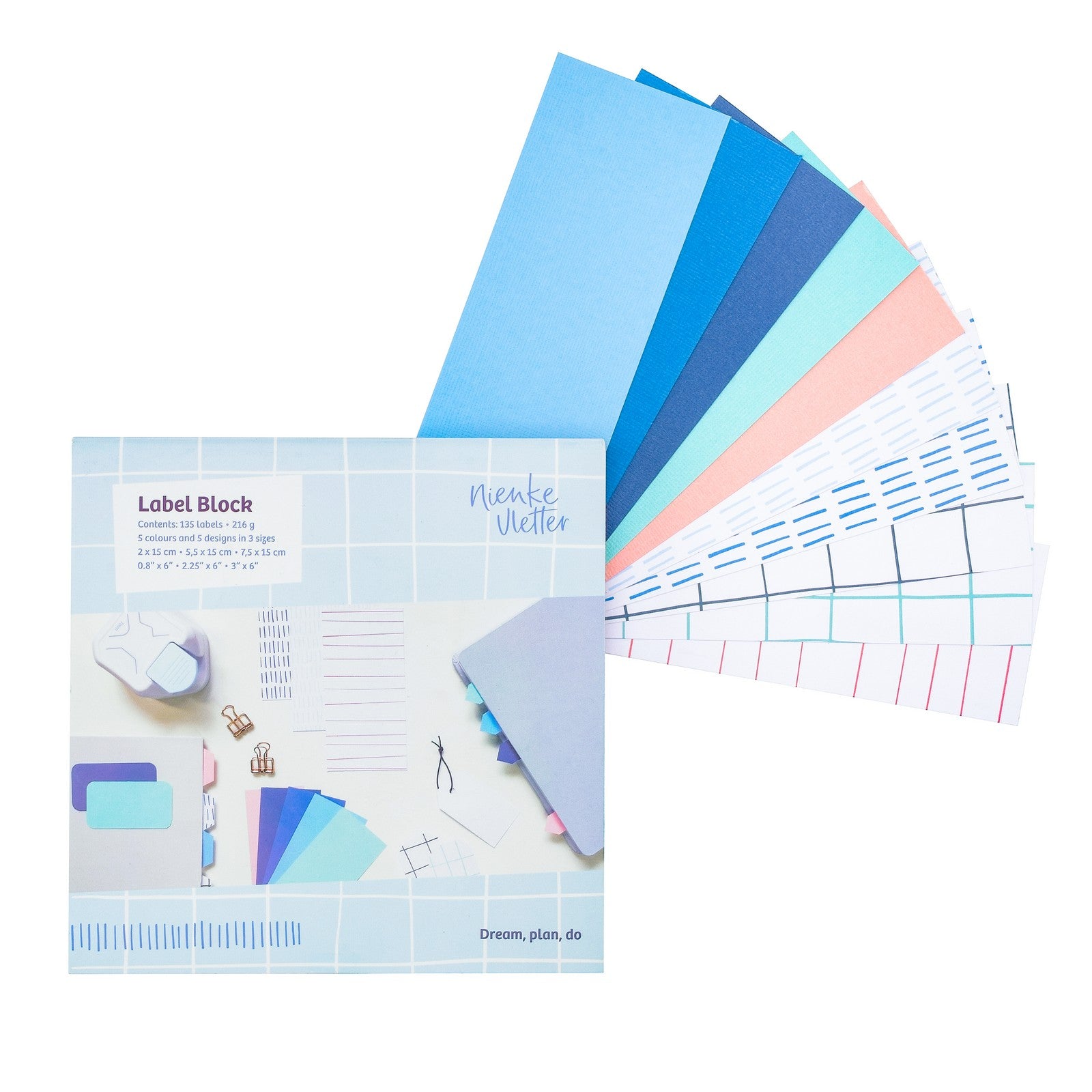 Nienke vletter • bloc d'étiquettes 135 étiquettes