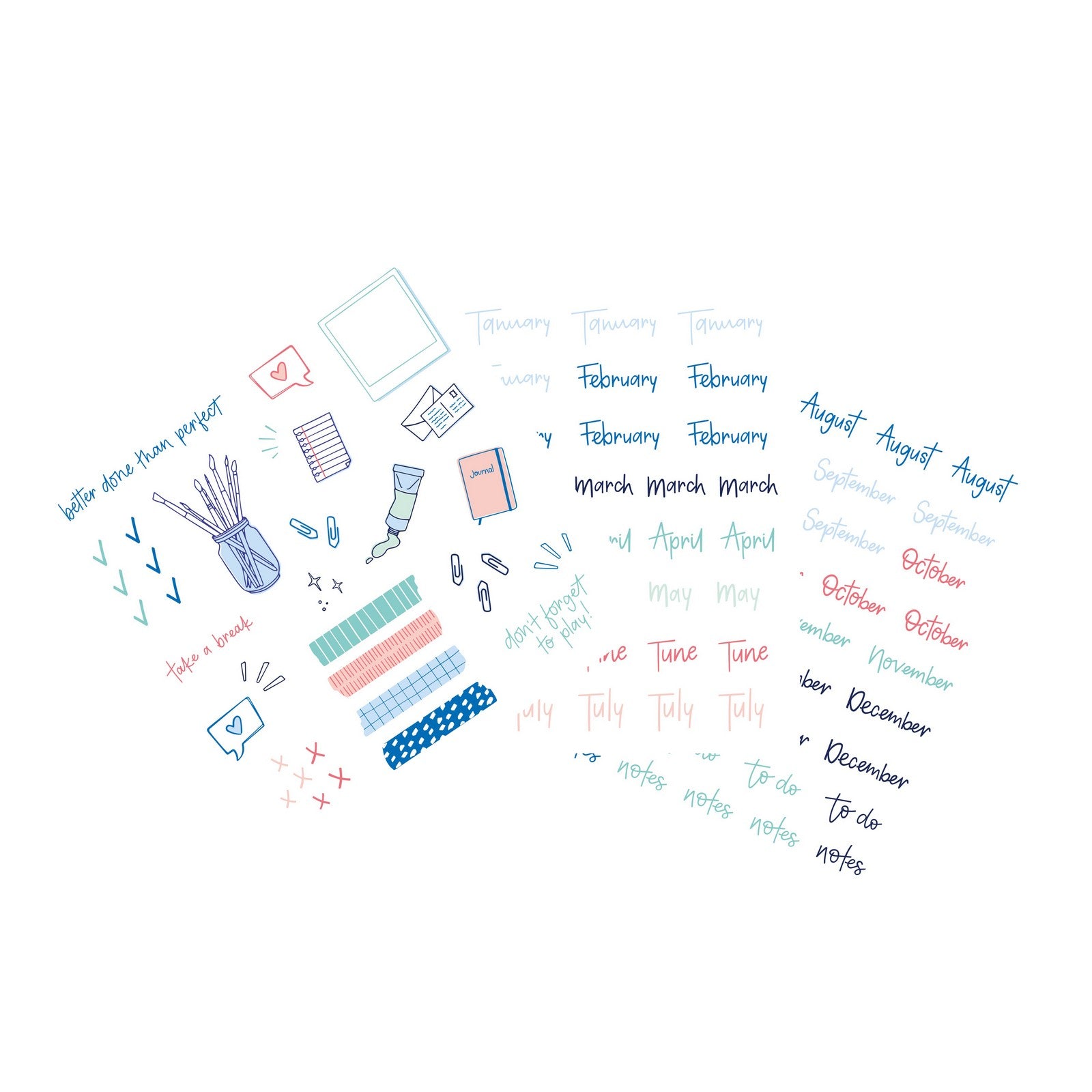 Nienke vletter • feuilles d'autocollants 3 pcs.