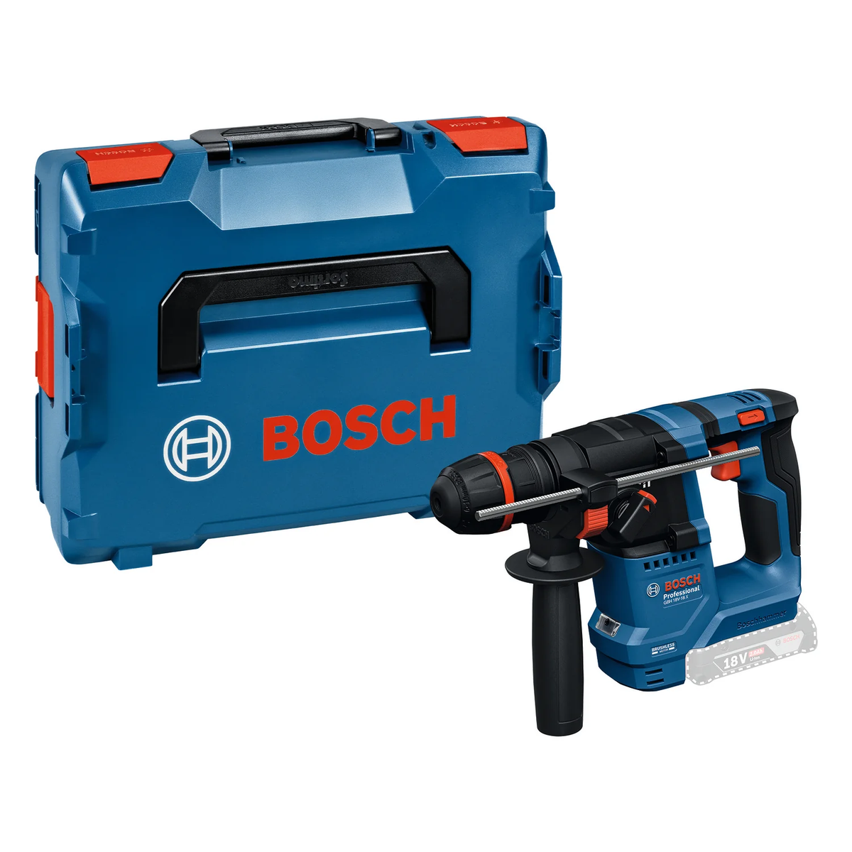 Bosch bleu gbh 18v-18 x marteau perforateur sans fil professionnel | un mandrin | excl. batteries et chargeur - 0611927102