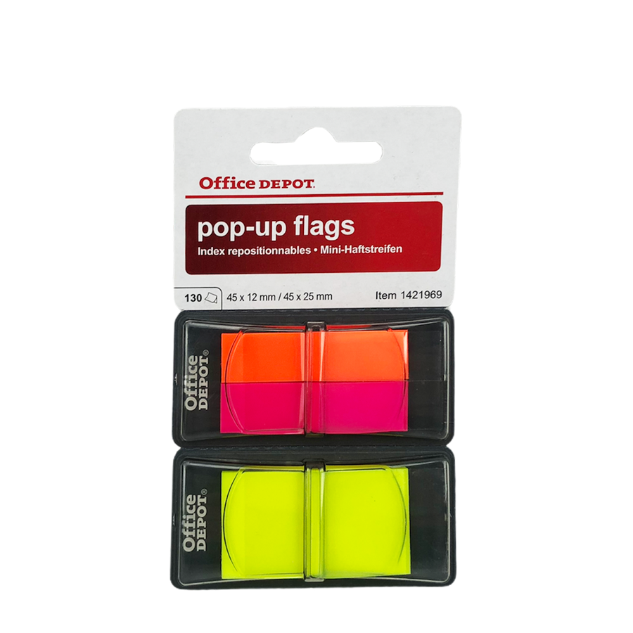 Étiquettes drapeaux pop-up Office Depot 3 couleurs 130 pièces