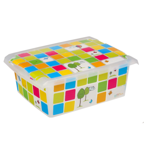 Boîte de rangement pour enfants Oct avec couvercle 10 litres