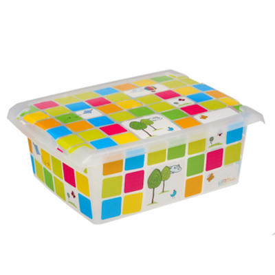 Boîte de rangement pour enfants Oct avec couvercle 10 litres