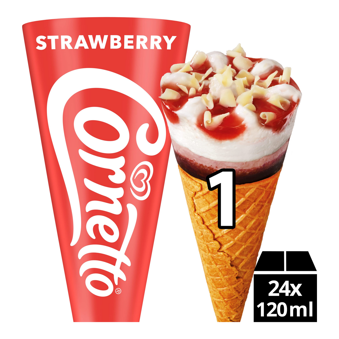 Ola cornetto fraise (24x 125 ml)