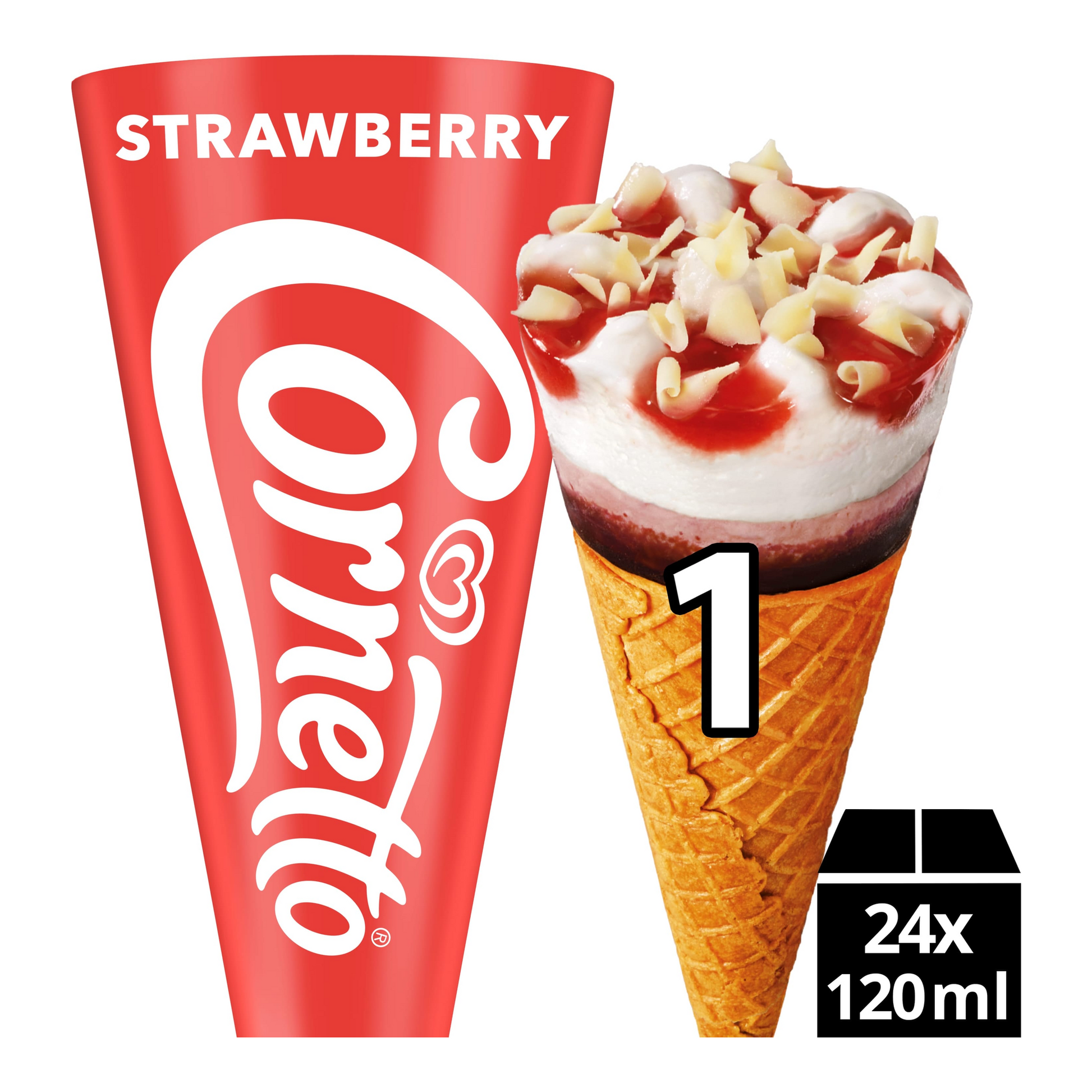 Ola cornetto fraise (24x 125 ml)