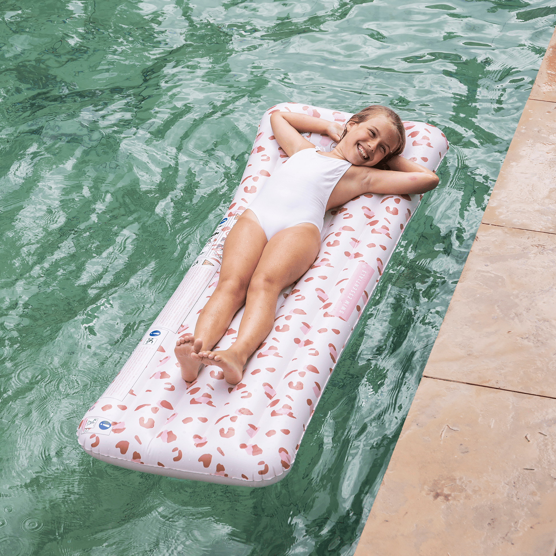Léopard | Vieux lit d'air de luxe rose