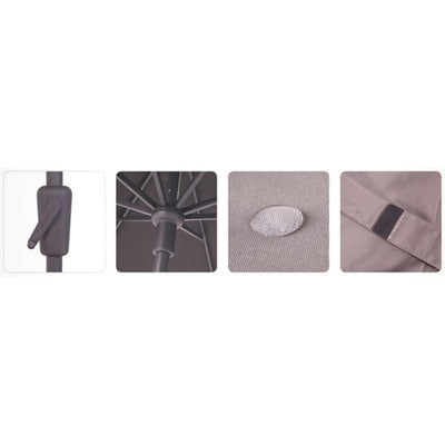 Madison parasol syros 280x280cm twist-up taupe