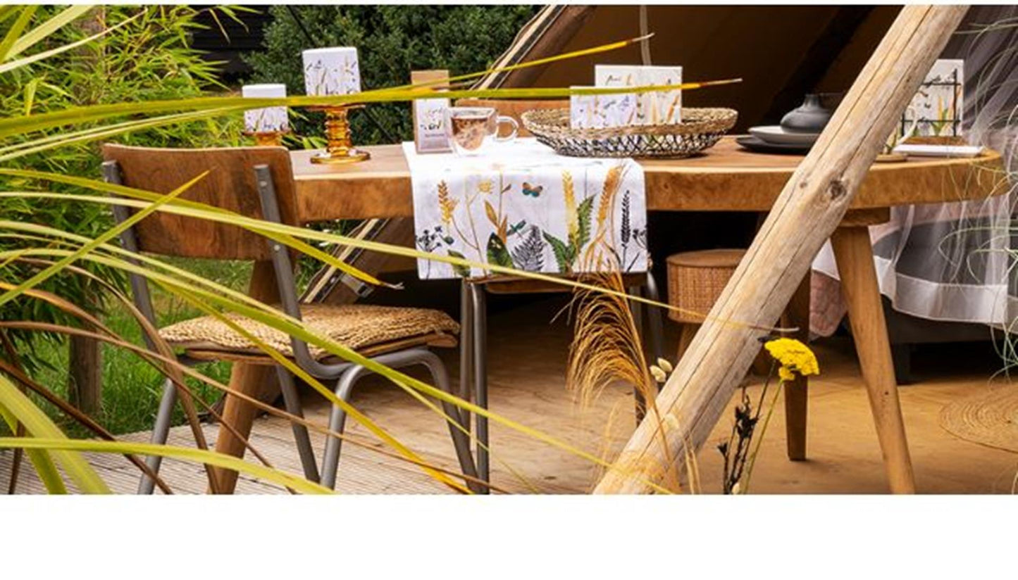 Plateau Ambiente fleurs ornementales 13x21cm