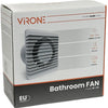 Orno salle de bain - ventilateur WC blanc 125mm + minuterie - 8611060