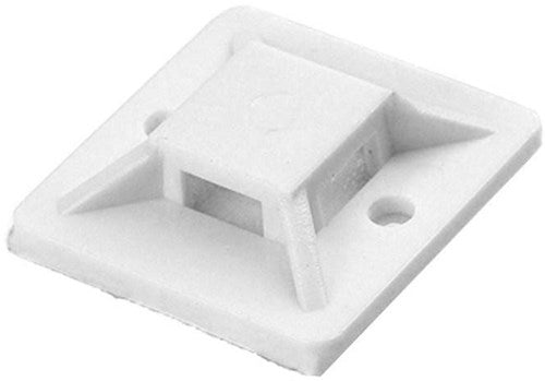 Orno selle adhésive pour attache câble 30x30mm blanc sachet (50) - 4113484