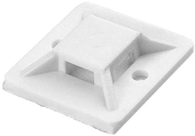 Orno selle adhésive pour attache câble 30x30mm blanc sachet (50) - 4113484