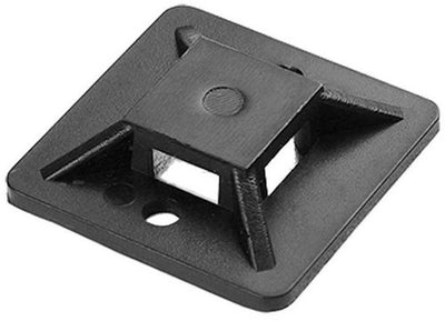 Orno selle adhésive pour attache câble 30x30mm noir sachet (50) - 4113486