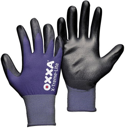 Oxxa x-treme-lite gant de travail pu nylon bleu, 10 - 15110010 - 15110010