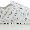 Mule Oxypas avec bande bianca | argent blanc | taille 38 - 00,154,182,38