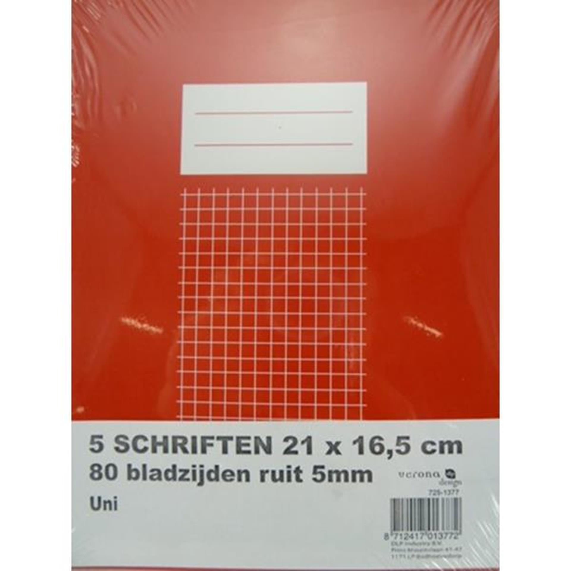Carnets Vérone 5 pcs 21x16,5 cm diamant 5mm uni