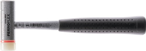 Marteau en plastique Halder | longueur 290 mm tête d. 30 mm | tube en acier dur | nylon acier trempé blanc | 1 pièce - 3677.030 - 3677.030