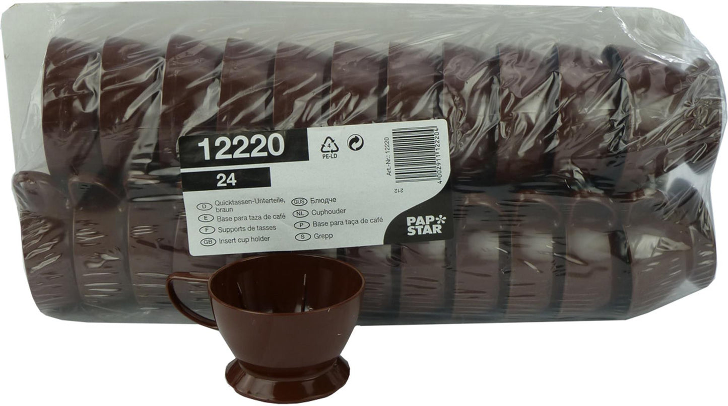 Porte-gobelets Papstar marron paquet de 24 pièces