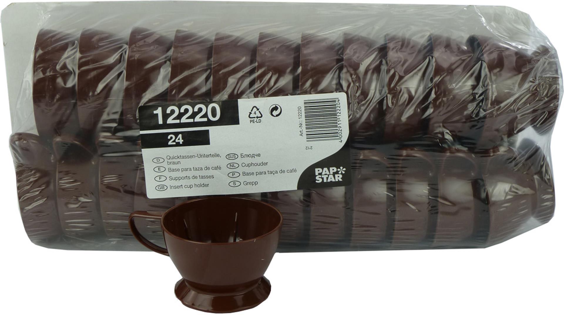 Porte-gobelets Papstar marron paquet de 24 pièces