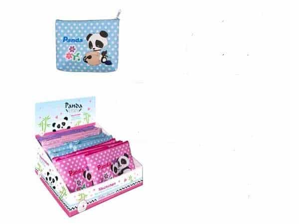 sac panda bleu avec des boules