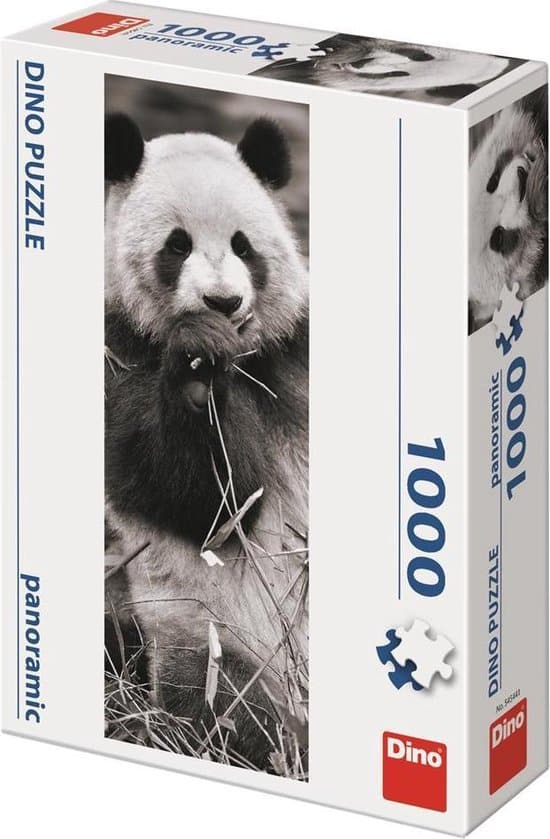 Dinotoys Dino Puzzle - Panorama Panda dans l'herbe - 1000 pièces