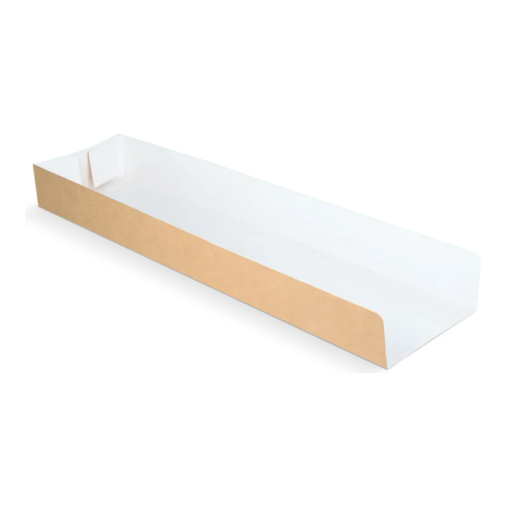 Plateau à panini Takeaware 28x7x3cm kraft blanc (1000 pièces)