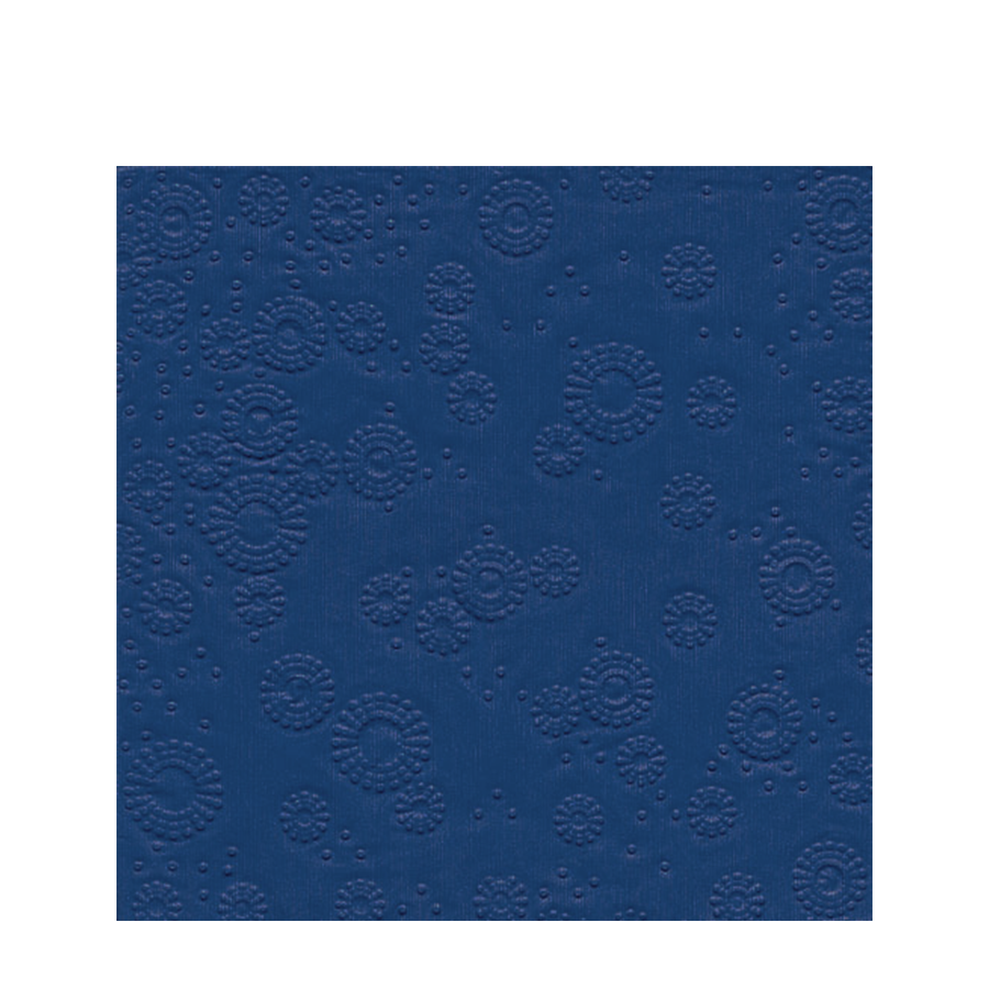 Serviette papier+design 3 couches 25x25cm moments relief bleu 16 pièces
