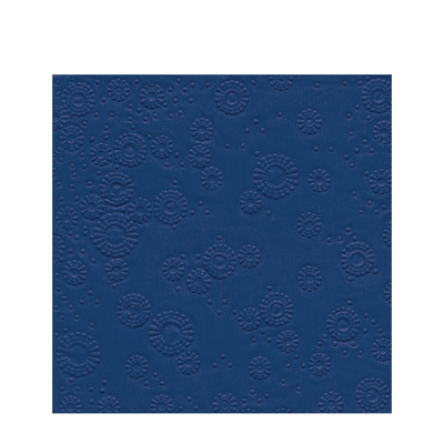 Serviette papier+design 3 couches 25x25cm moments relief bleu 16 pièces