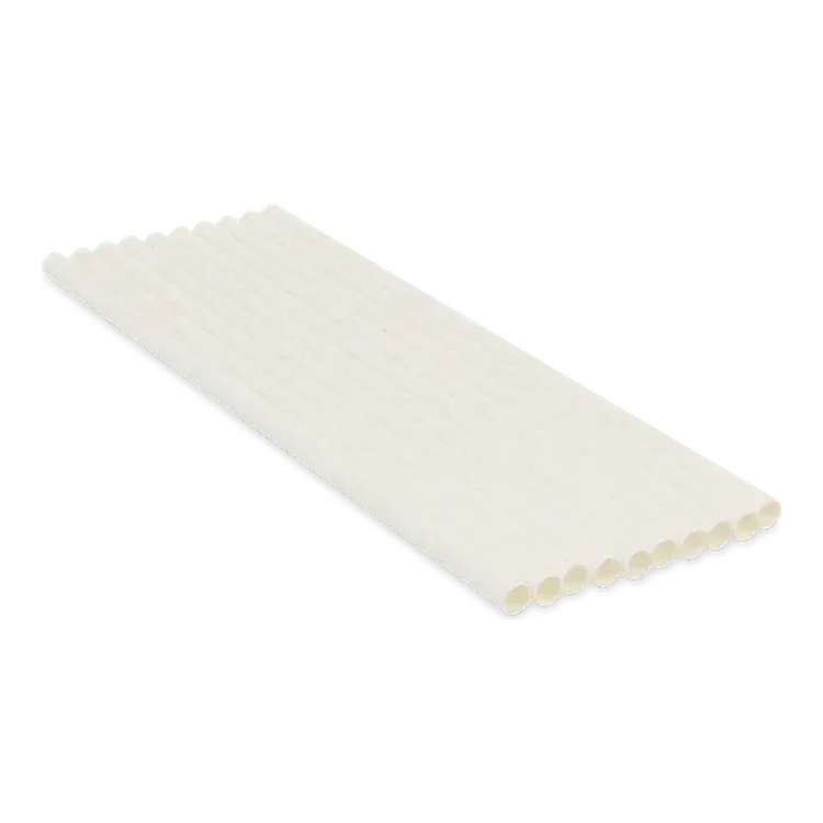 Pailles en papier blanc (230 x 8mm)