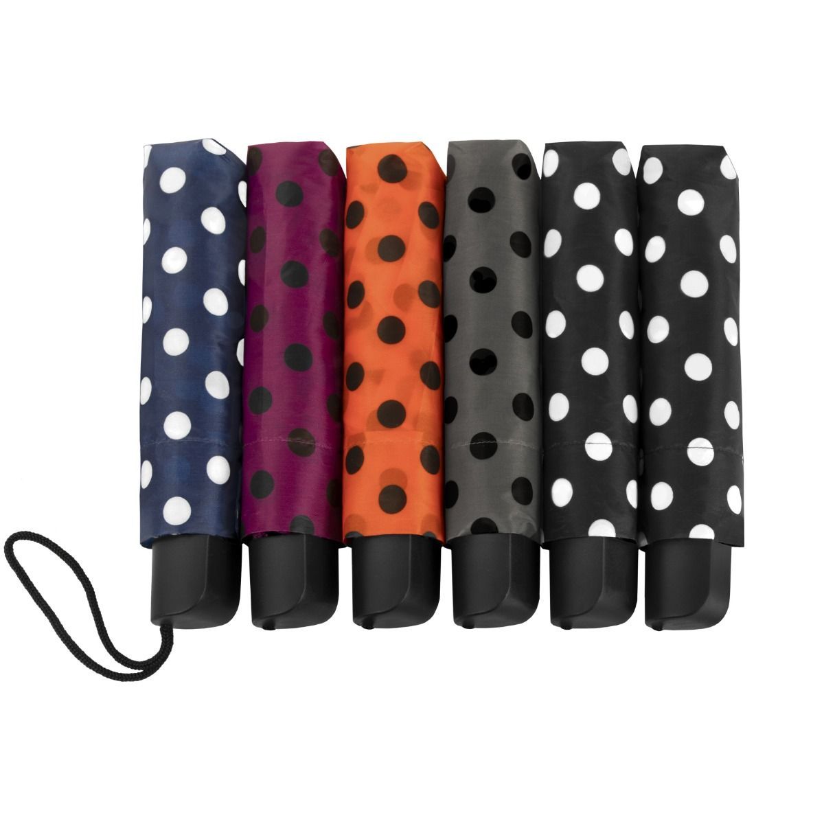 Parapluie Impliva falconetti pliable mini taille points assortis