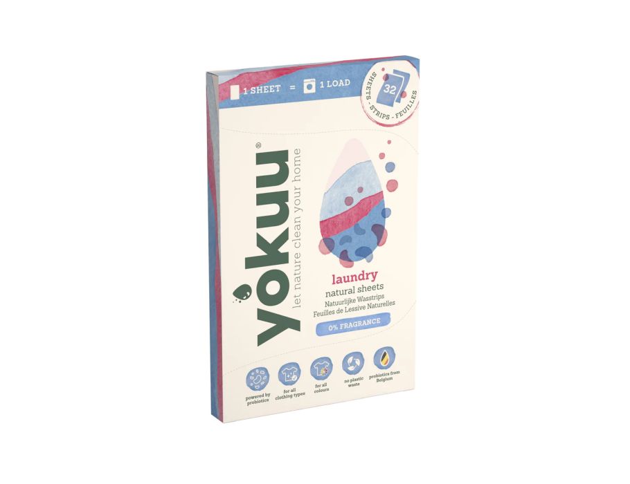 Yokuu Wash Strips Dergent Tissu de détergent 0% de parfum 32 pièces