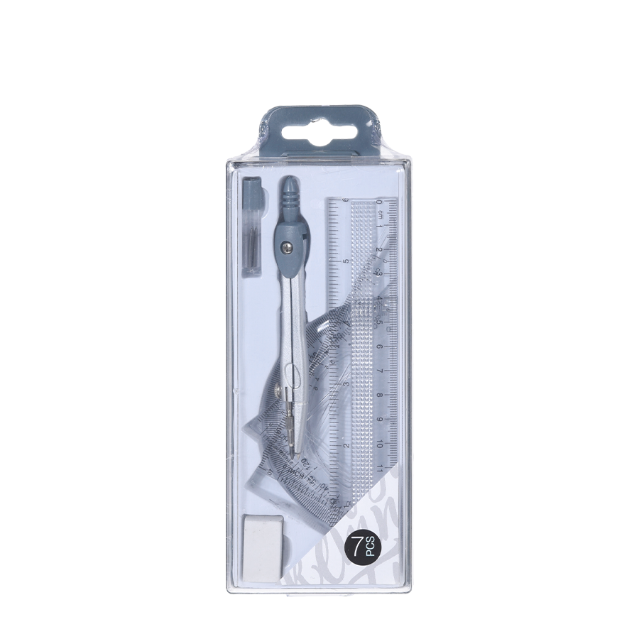 Ensemble de boussole Writewell 7 pièces en boîte