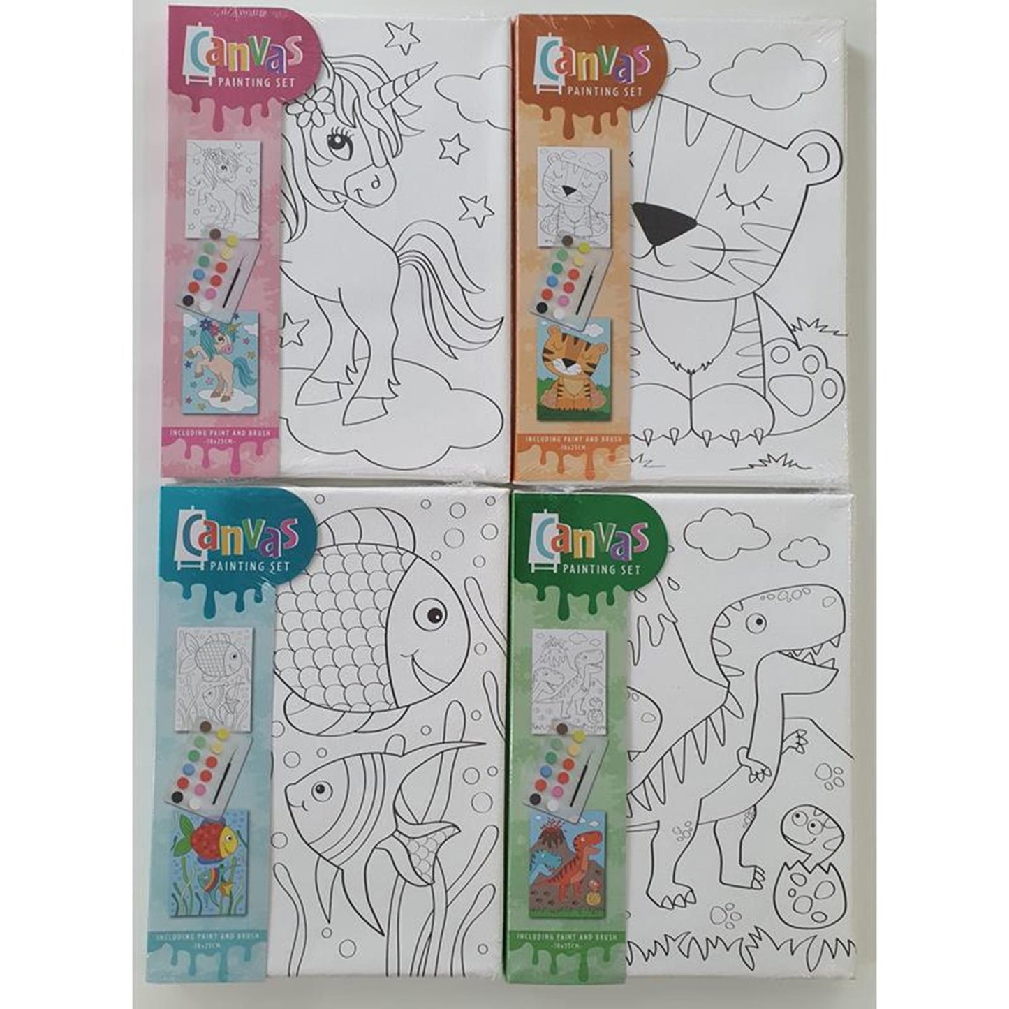 Ensemble de peinture sur toile 18x25cm